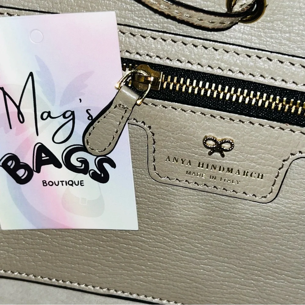 Anya Hindmarch: No Phones No Mobiles Patch Shoulder Tote Bag - Picture 12 of 16